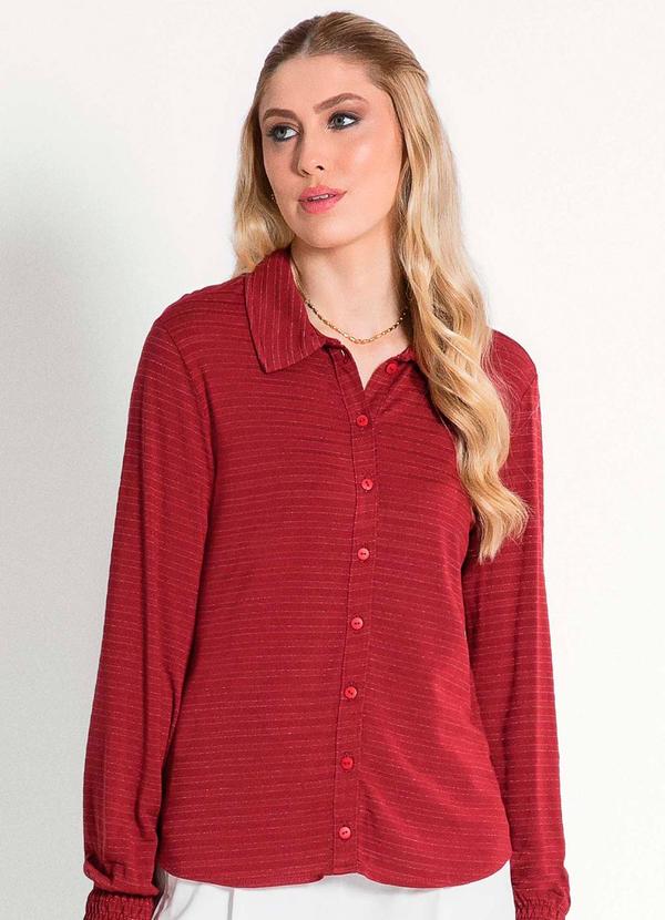 Habana - Camisa Feminina Adulta Moderna Vermelho