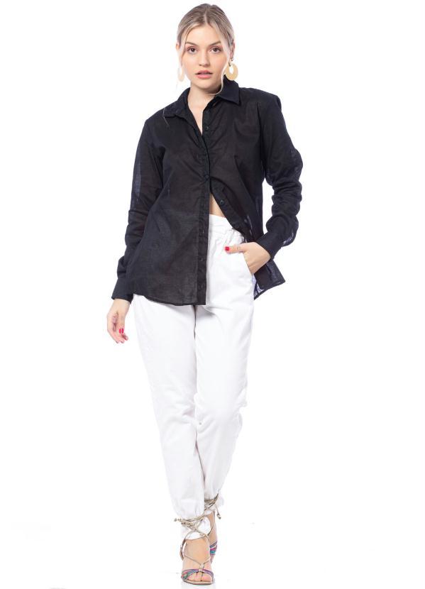 Up Close - Camisa Feminina Bruna Preto 3