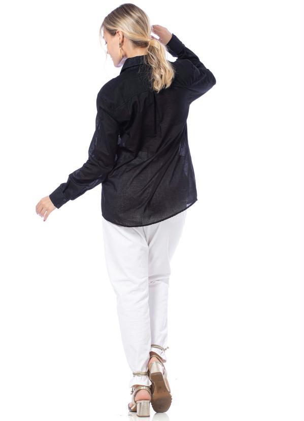 Up Close - Camisa Feminina Bruna Preto 4