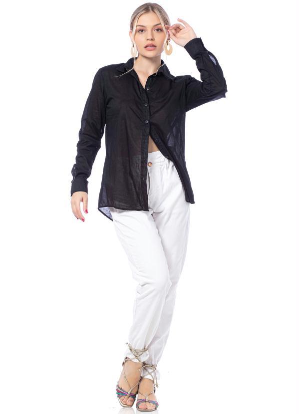 Up Close - Camisa Feminina Bruna Preto 5