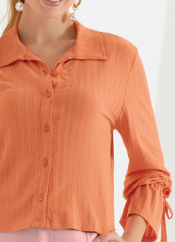 Cativa - Camisa Feminina com Amarração Laranja 3