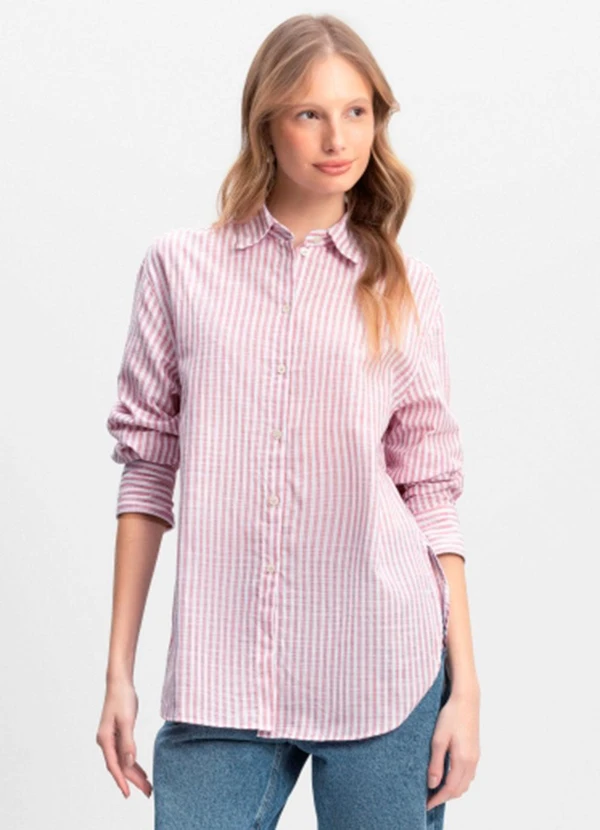 Essendi - Camisa Feminina com Botões Rosa