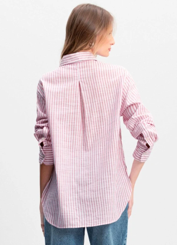 Essendi - Camisa Feminina com Botões Rosa 2
