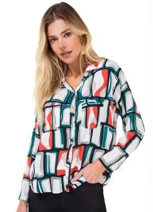 Endless - Camisa Feminina com Botões Verde - ENDLESS