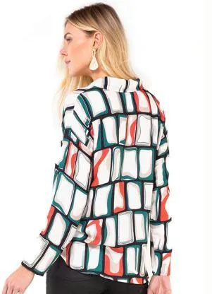 Endless - Camisa Feminina com Botões Verde - ENDLESS