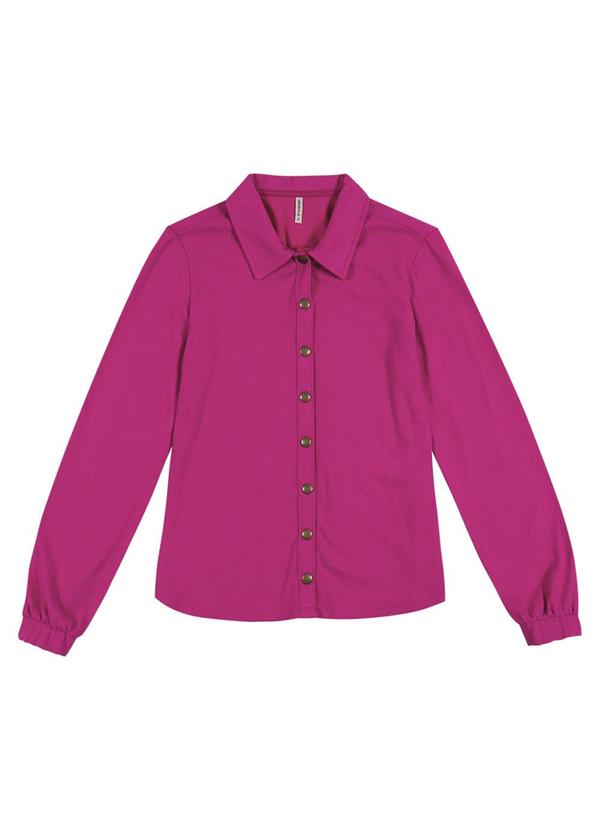 Habana - Camisa Feminina de Botão em Tricô Roxo
