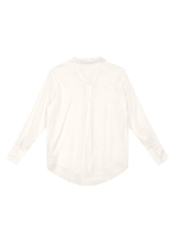 CAMISA FEMININA EM LIOCEL OFF WHITE - ENFIM