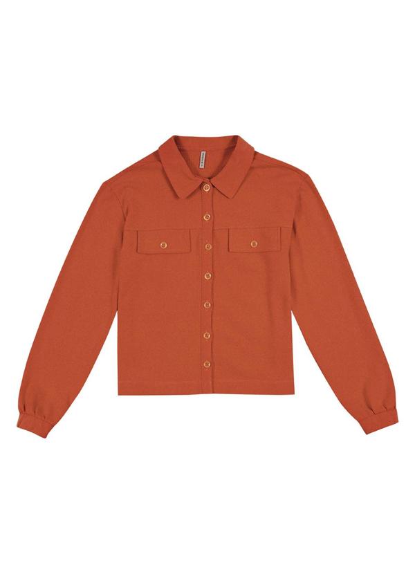 Habana - Camisa Feminina em Moletom Laranja