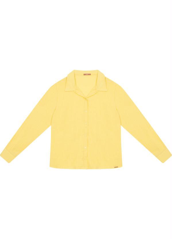 Gris - Camisa Feminina em Tecido Cotton Amarelo