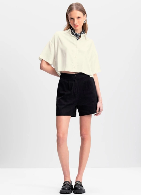 Essendi - Camisa Feminina em Viscose Sarjada Natural 3