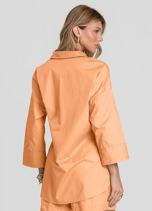 Dianna - Camisa Feminina Manga 7/8 Laranja - DIANNA