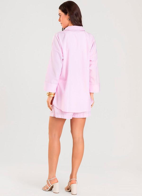 Dianna - Camisa Feminina Manga 7/8 Listrada Rosa 5