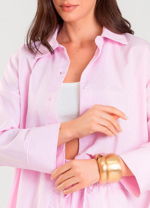 Dianna - Camisa Feminina Manga 7/8 Listrada Rosa 6