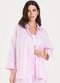 Dianna - Camisa Feminina Manga 7/8 Listrada Azul - variação: Rosa