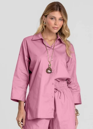Dianna - Camisa Feminina Manga 7/8 Rosa - DIANNA
