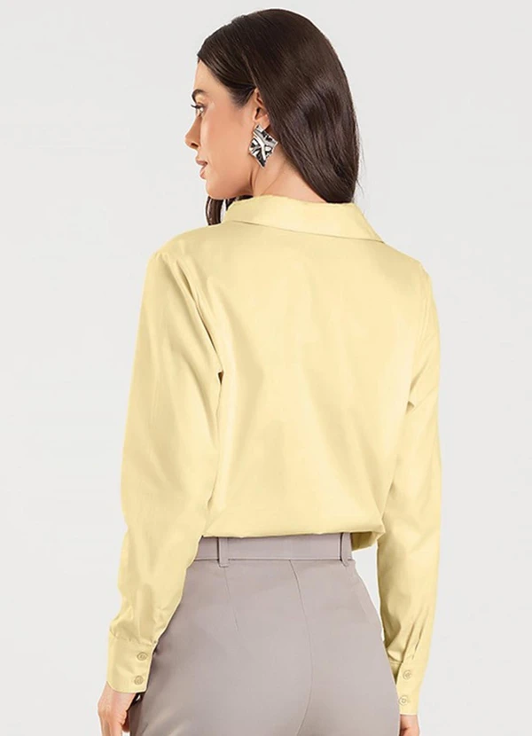 Dianna - Camisa Feminina Manga Longa Amarelo 2