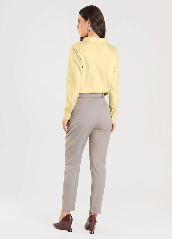 Dianna - Camisa Feminina Manga Longa Amarelo 4