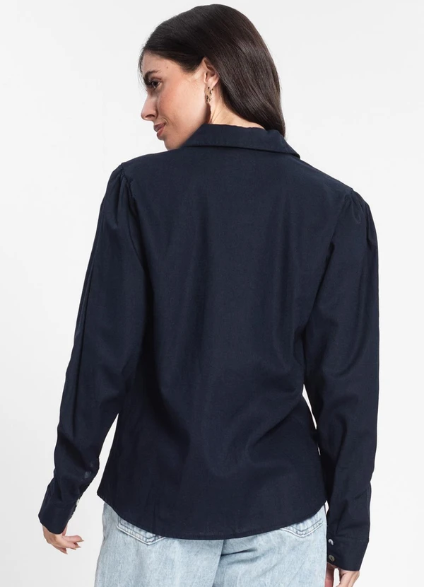 CAMISA FEMININA MANGA LONGA AZUL - ENDLESS
