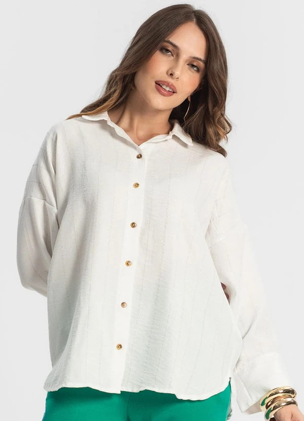 Endless - Camisa Feminina Manga Longa Bege