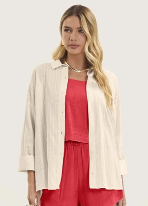 Endless - Camisa Feminina Manga Longa Bege - ENDLESS