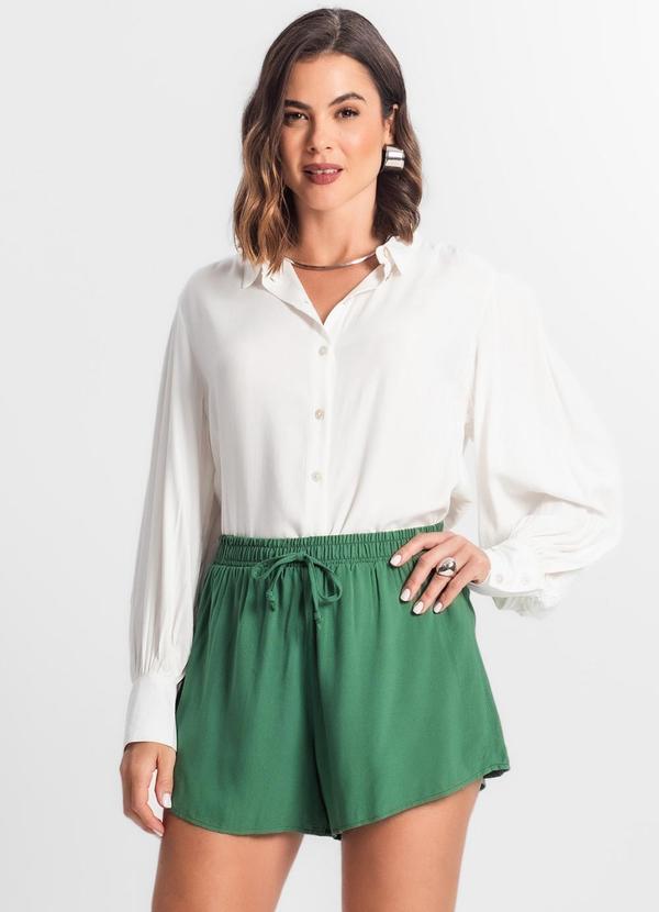 Select - Camisa Feminina Manga Longa Bufante Bege 4