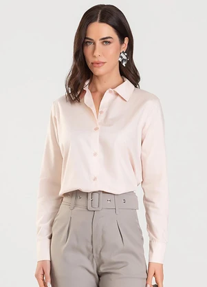 Dianna - Camisa Feminina Manga Longa Cinza - DIANNA