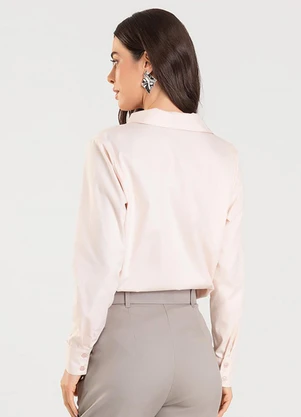 Dianna - Camisa Feminina Manga Longa Cinza - DIANNA