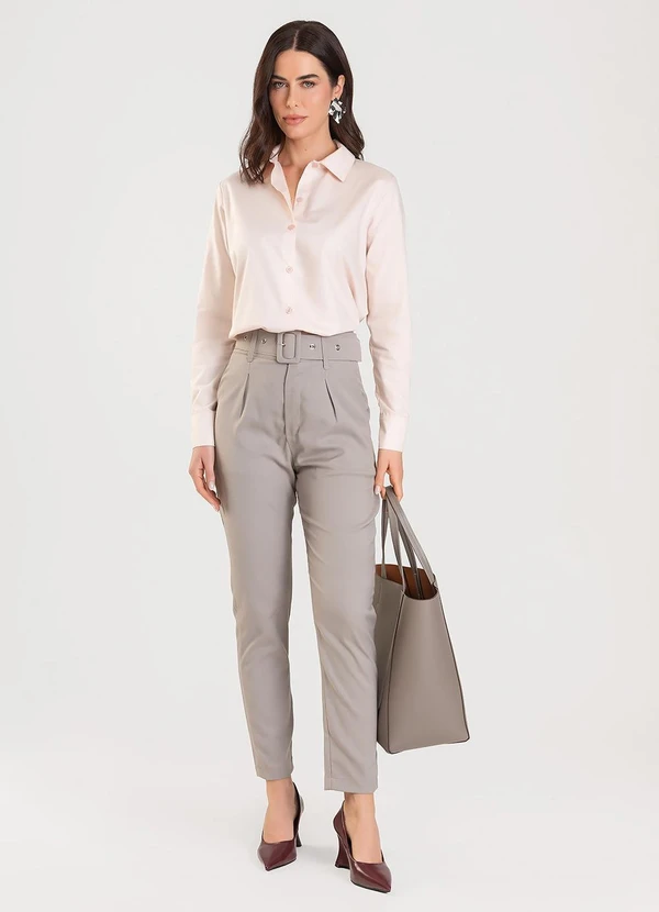 Dianna - Camisa Feminina Manga Longa Cinza 3