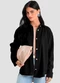Dianna - Camisa Feminina Manga Longa em Veludo Preto - variação: Preto