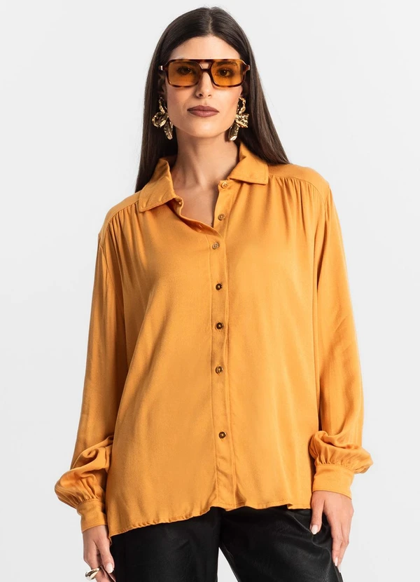 Endless - Camisa Feminina Manga Longa Marrom