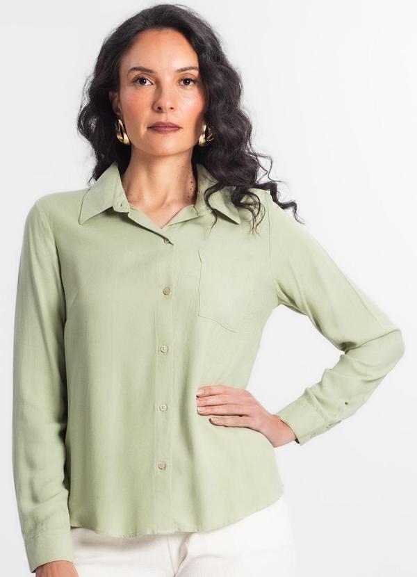 Select - Camisa Feminina Manga Longa Verde