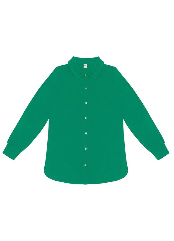 Rovitex - Camisa Feminina Manga Longa Verde