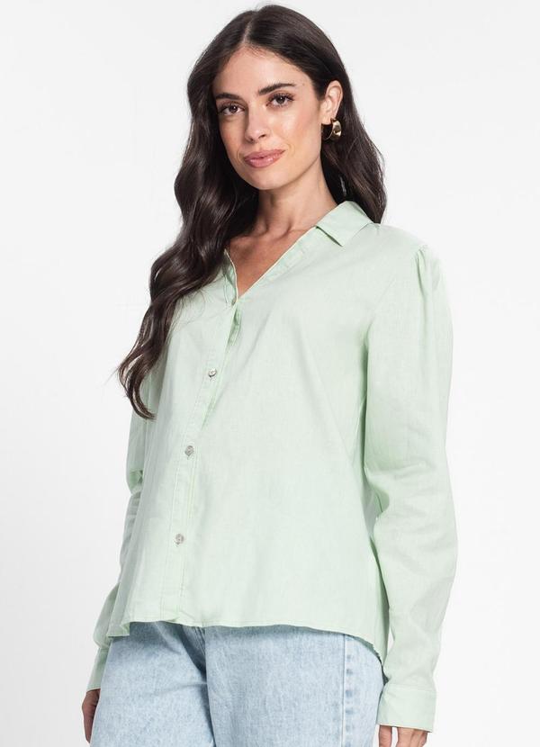 Endless - Camisa Feminina Manga Longa Verde