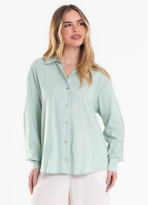 Endless - Camisa Feminina Manga Longa Verde - ENDLESS