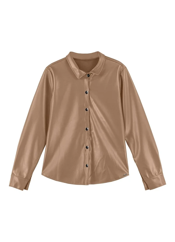 Marialícia - Camisa Feminina Marrom 4