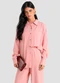 Dianna - Camisa Feminina Oversized em Tecido Preto - variação: Rosa