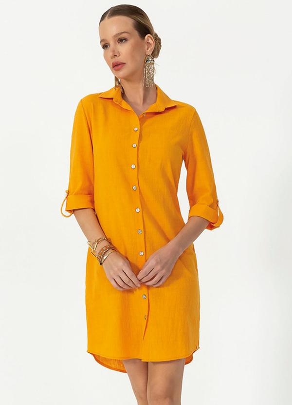 Gris - Camisa Feminina Oversized Laranja