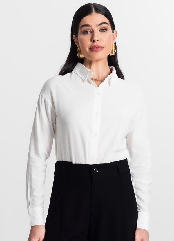 Select - Camisa Feminina Oversized Listras Bege