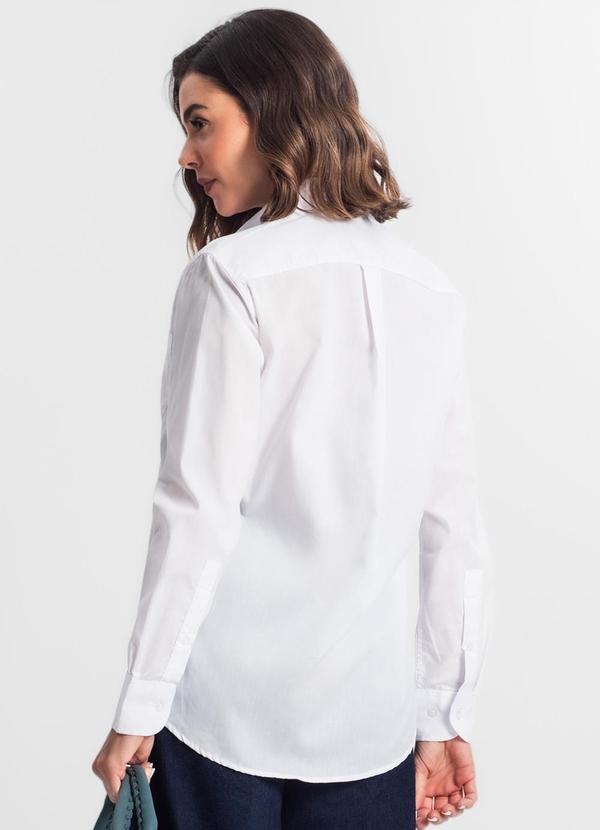 Select - Camisa Feminina Oversized Manga Longa Branco 2