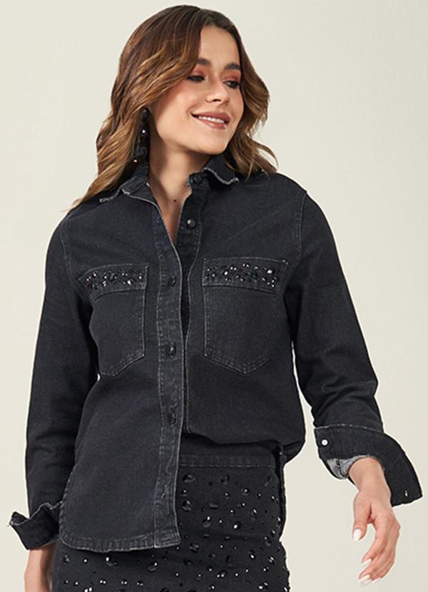 Doce Trama - Camisa Feminina Preto