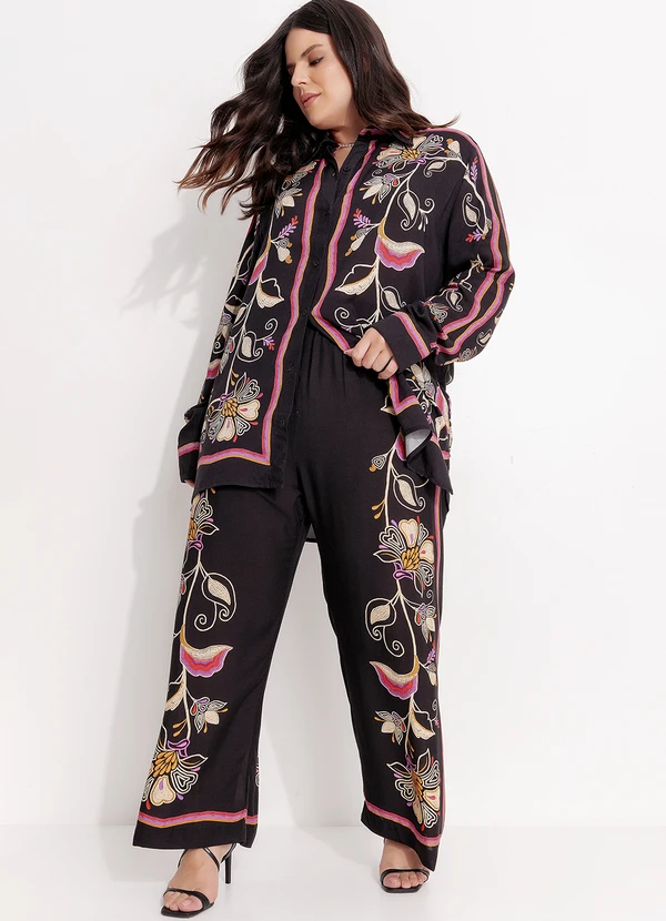 Farm - Camisa Lenço Lia Preto 11