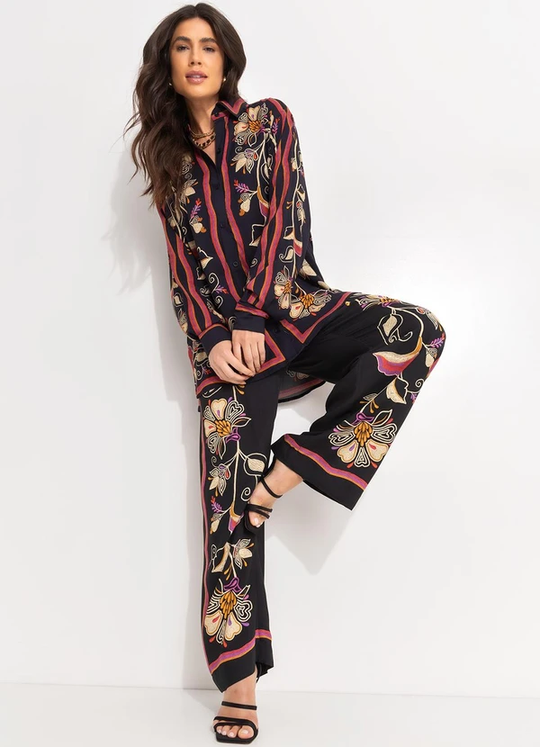 Farm - Camisa Lenço Lia Preto 6