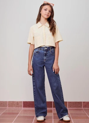 Authoria - Camisa Listrada  Amarelo - AUTHORIA