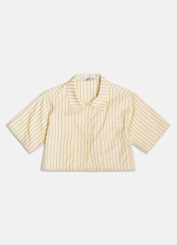 Authoria - Camisa Listrada  Amarelo