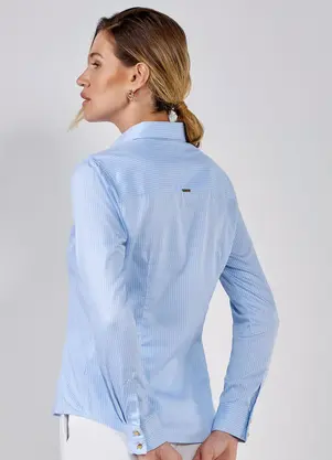 Principessa - Camisa Algodão Fio Egípcio Manga Longa Listrada Joice - PRINCIPESSA