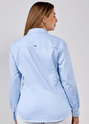 Principessa - Camisa Algodão Fio Egípcio Manga Longa Listrada Joice - PRINCIPESSA