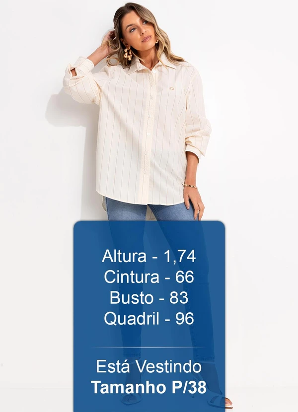 Colcci Jeans - Camisa Listrada Bege 5