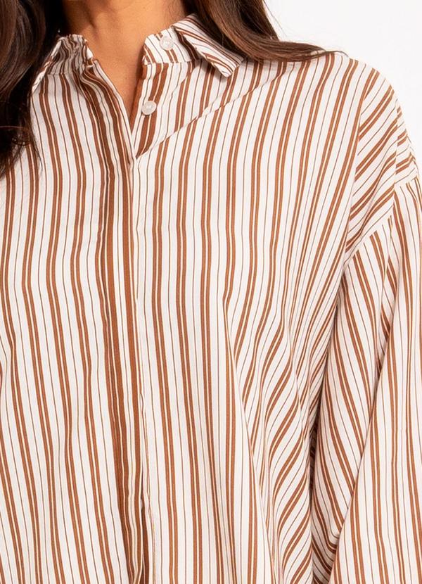 Colcci - Camisa Listrada Bege 10