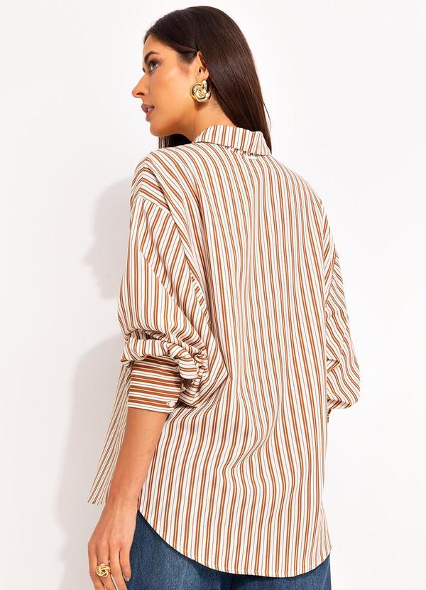 Colcci - Camisa Listrada Bege 2