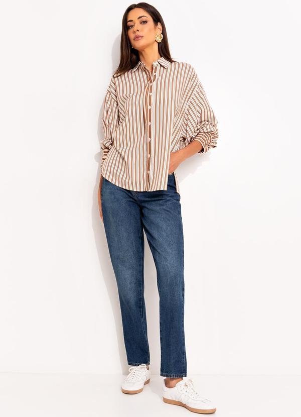 Colcci - Camisa Listrada Bege 3